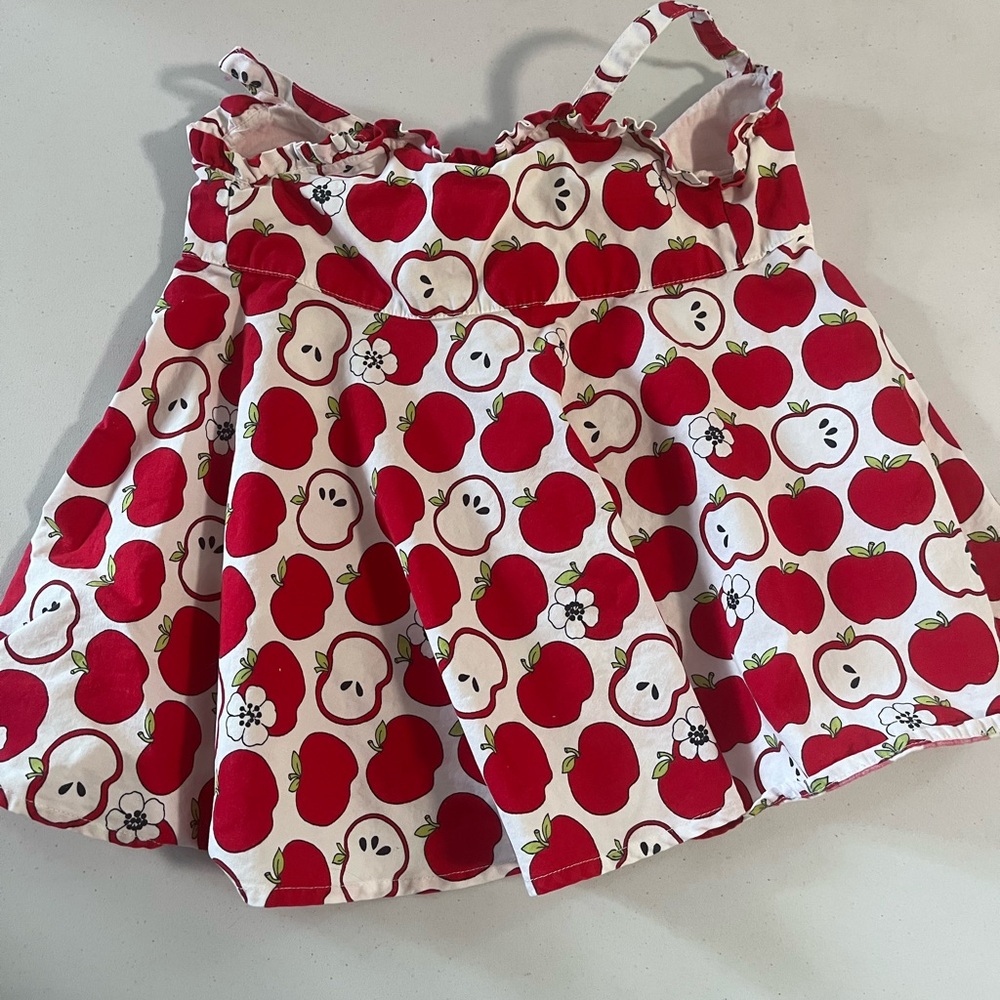 ✨5/$20✨ Y2K Gymboree Red and White Apple Shirt Dress